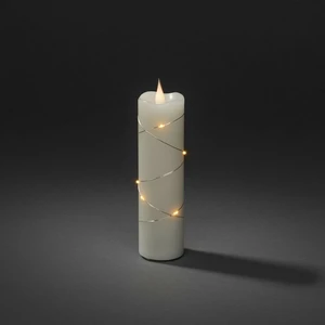 Real Effect Flameless Ivory Wax Candle - Medium