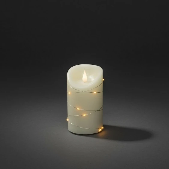 Real Effect Flameless Ivory Wax Candle - Large - image 1