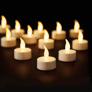 Real Effect Flameless LED Tealights - 12