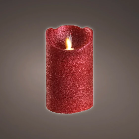 Real Effect Flameless Red Wax Candle - Medium - image 1