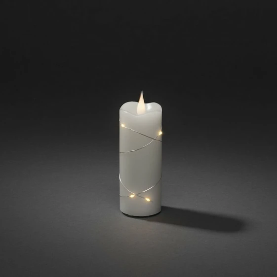 Real Effect Flameless White Wax Candle - XS - image 2