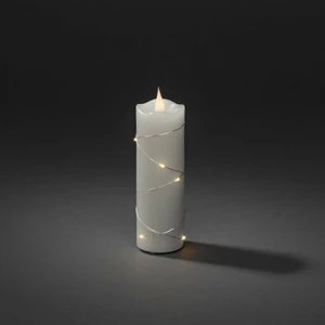 Real Effect Flameless White Wax Candle - Small