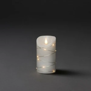 Real Effect Flameless White Wax Candle - Large