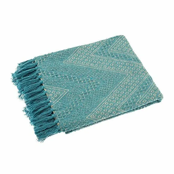 Recycled Cotton Throw - Azure