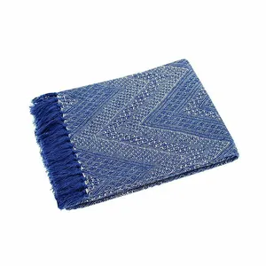 Recycled Cotton Throw - Blue