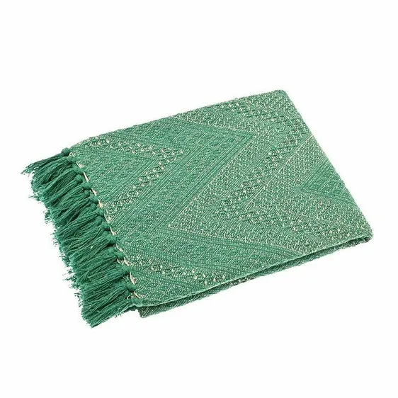 Recycled Cotton Throw - Green