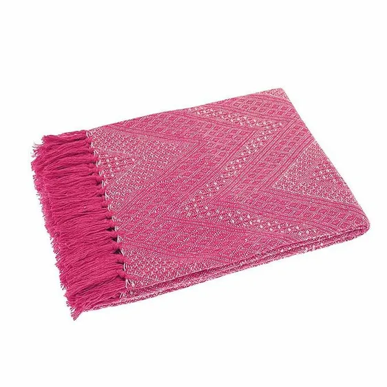 Recycled Cotton Throw - Pink