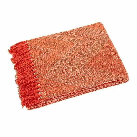 Recycled Cotton Throw - Terracotta