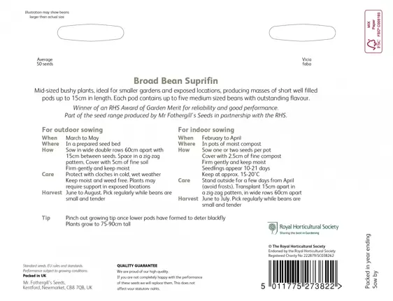 RHS Broad Bean Suprifin - image 2