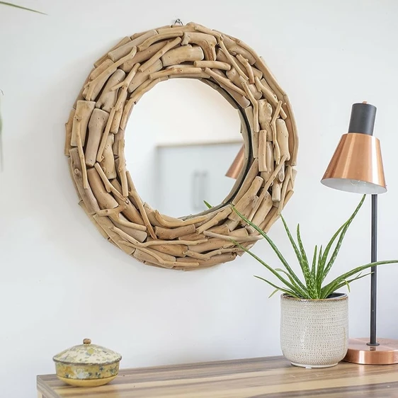 Romana Reclaimed Wood Mirror - image 1