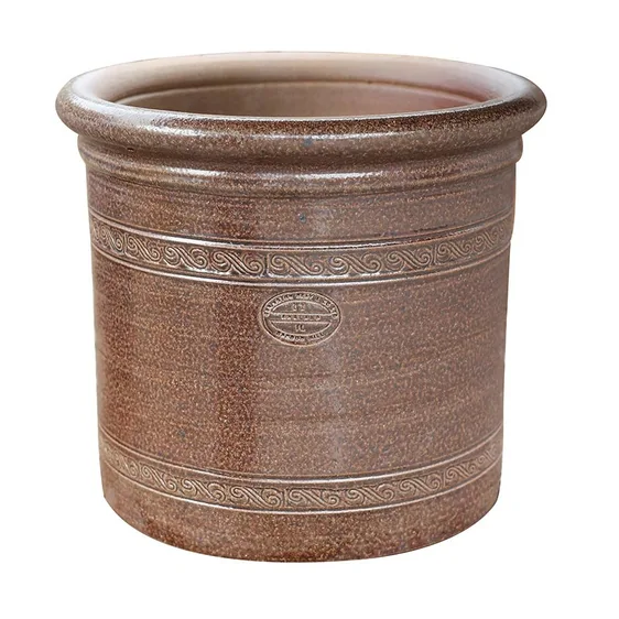 Salt Glazed Cylinder Pot Ø26cm - image 1