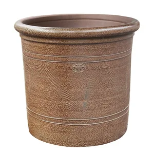 Salt Glazed Cylinder Pot Ø31cm - image 1