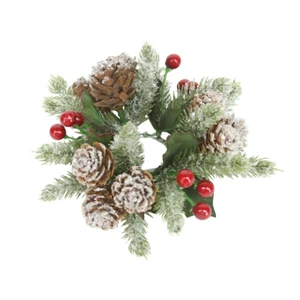 Snowy Fir Cone Candle Ring