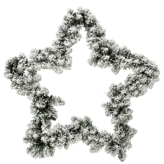 Snowy Star Artificial Wreath - image 2