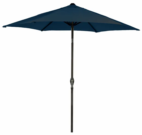 LeisureGrow Soleil Crank & Tilt Navy Parasol - 270cm