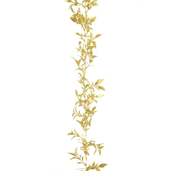 Sparkle Leaf Artificial Garland - Gold