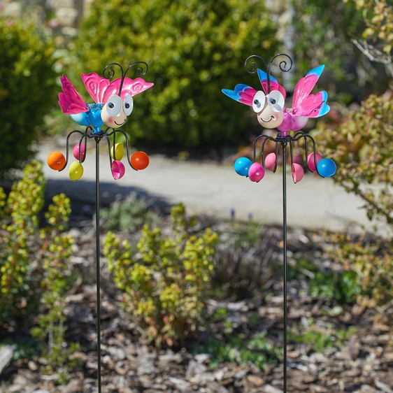 Spinning Butterfly Decor Stake