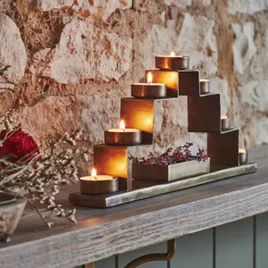 Stepped Tealight Candle Holder - image 1