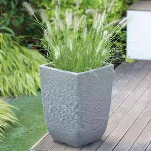 Stewart Cotswold Tall Limestone Grey Planter - 33cm