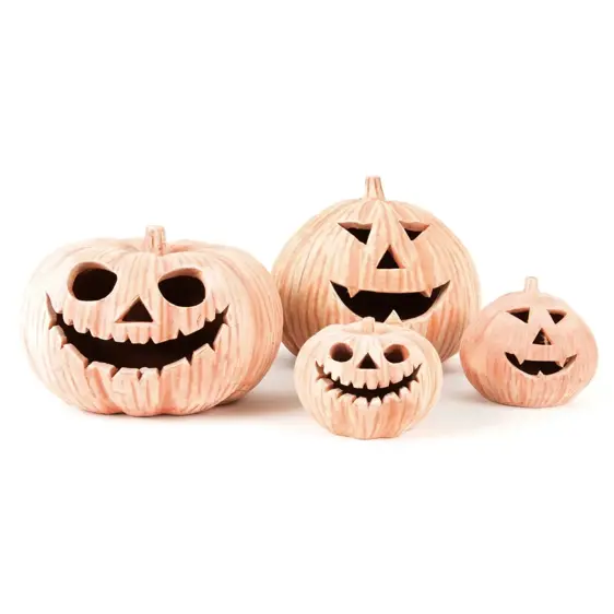 Terracotta Halloween Pumpkin - Large - image 1