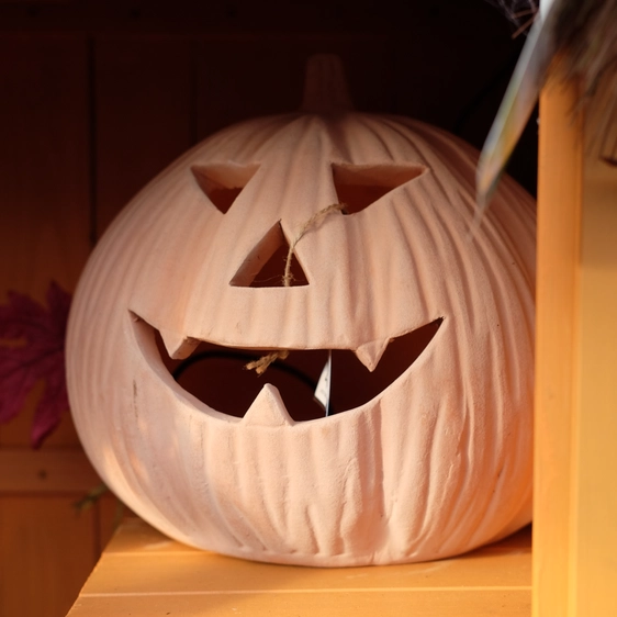 Terracotta Halloween Pumpkin - Large - image 3