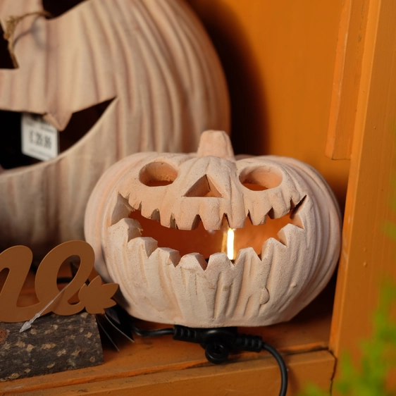 Terracotta Halloween Pumpkin - Medium - image 2