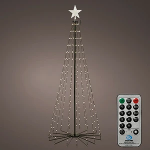 Twinkling 3D White Tree Silhouette - Small