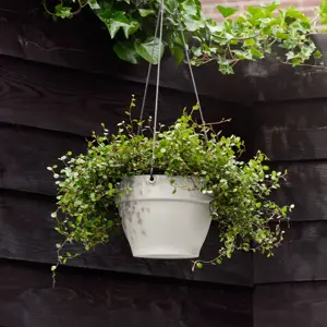 elho Vibia Campana Silky White Hanging Planter