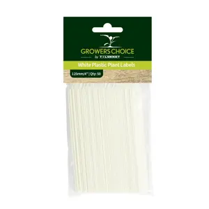 White Plastic Plant Labels 5"