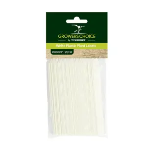 White Plastic Plant Labels 6"