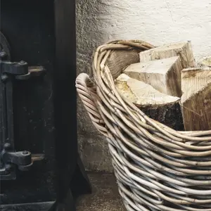 Wicker Oval Lined Log Basket - image 2