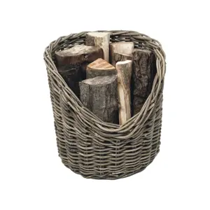 Wicker Round Log Basket - image 2