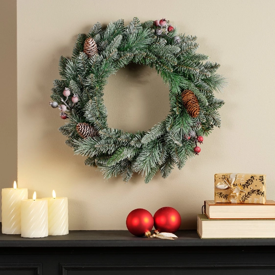 Windham Frosted Artificial Wreath - image 2