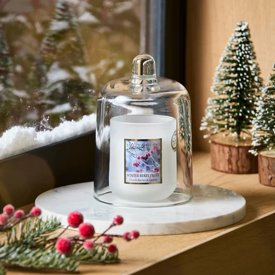 Winter Berry Candle & Cloche Gift Set