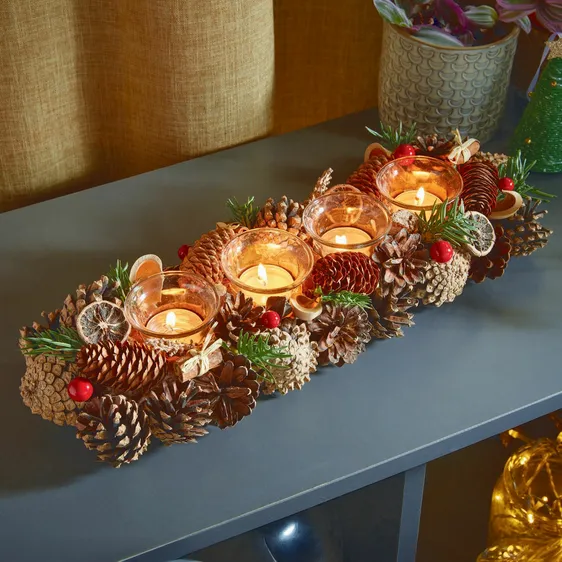 Winter Spice Candle Holder - Quartet