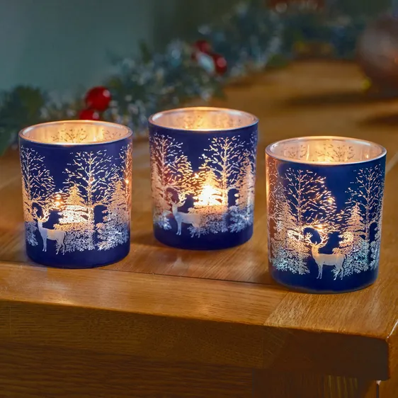 Wonderland Tealight Holders - Sapphire