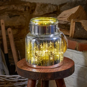 Woodland Silhouette Lantern - Chrome